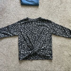 long sleeve cheetah sweater